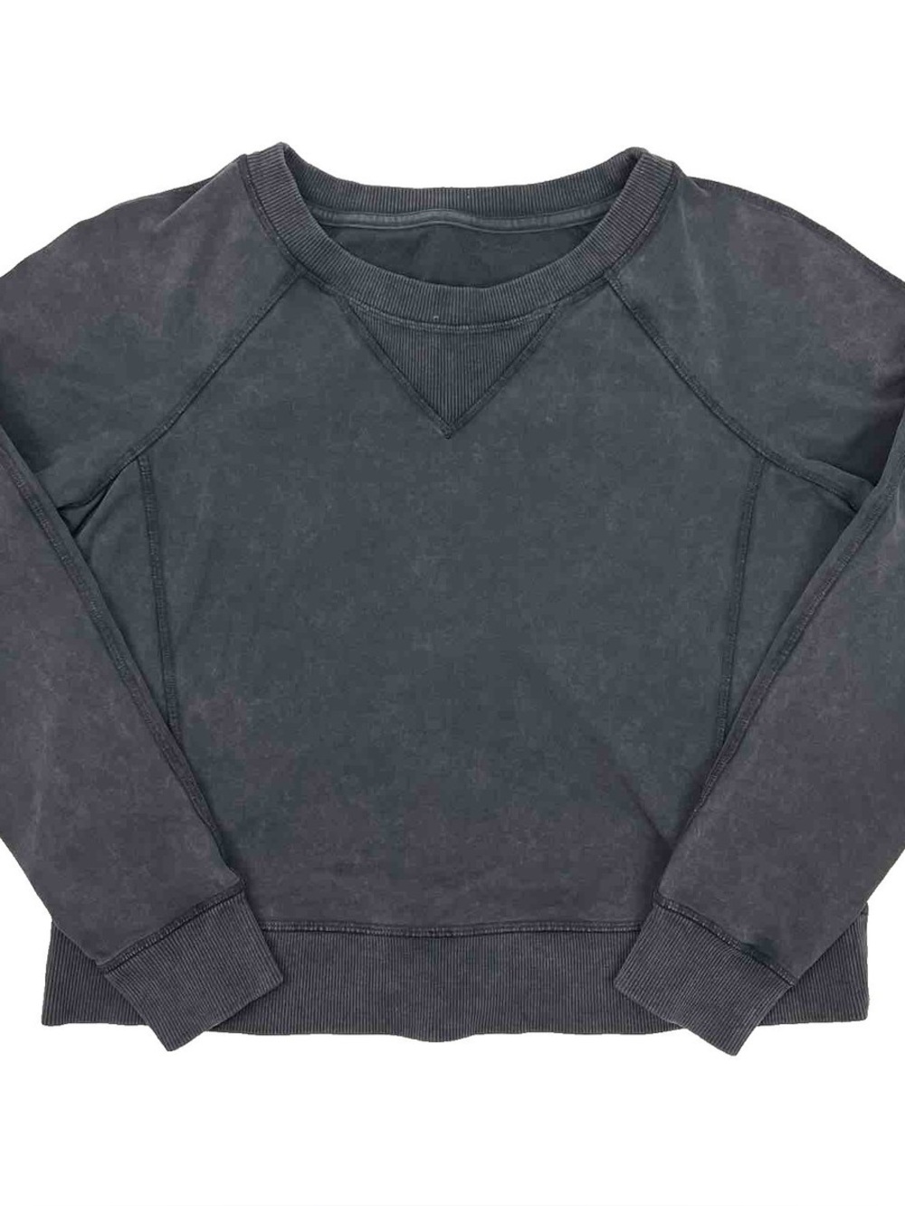 lululemon athletica Washed Black Crew Sweatshirt